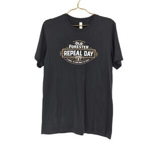 Old Forester Black Bella + Canvas Cotton Men's T-shirt / Tee - Size L - GUC